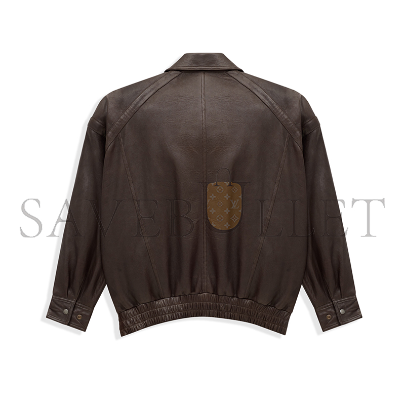 YSL BOMBER JACKET IN BUBBLED LAMBSKIN 836513YCNF22509
